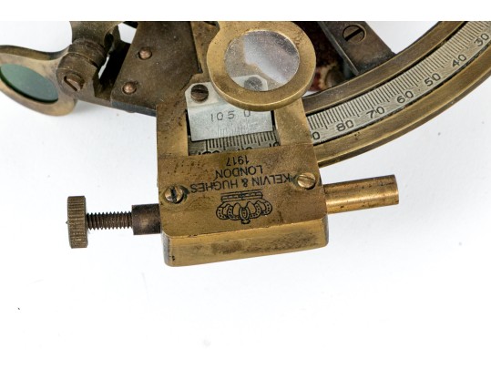 Antique Kelvin & Hughes London Brass Sextant