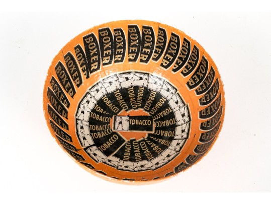 Boxer Tobacco Paper Mache Bowl