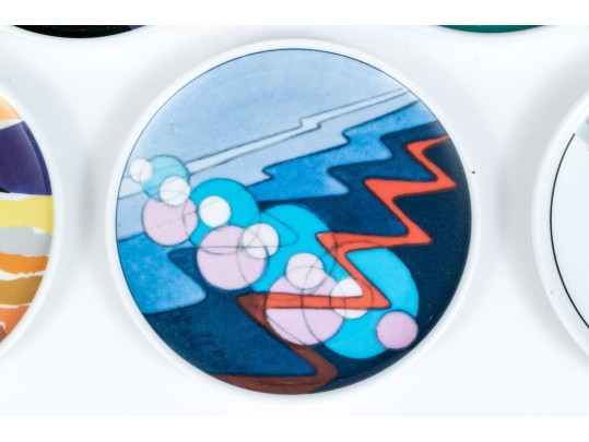 Group Of Seventeen Lufthansa Decorative Porcelain Coasters