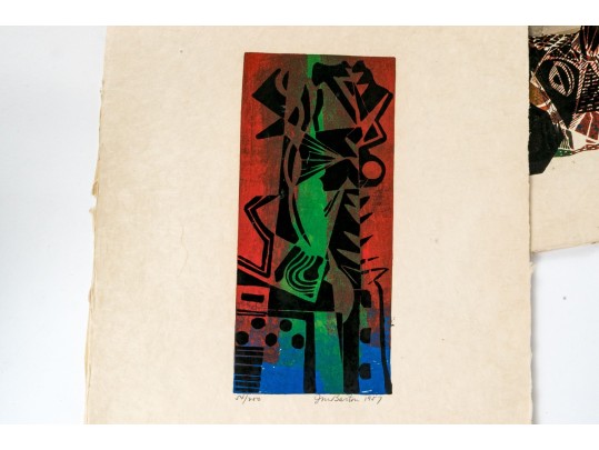 John Murray Barton (American [NY], 1921-2000) Folio Of Signed Ltd Ed Block Prints