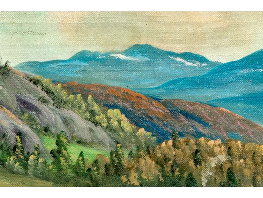 Sverre Hamnnes (Norwegian, A. 1950's) Oil On Canvas, Pastoral Landscape