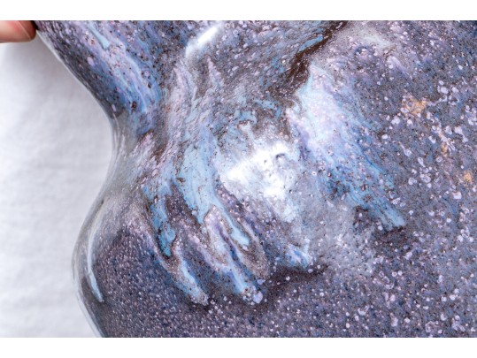 Fabulous Purple Glazed Studio Pottery Vase