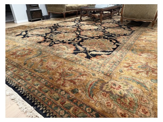 Hand-knotted Wool Palace Size Carpet, 12'-1/2