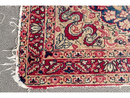 Antique Hand-knotted Accent Carpet, 4'-7