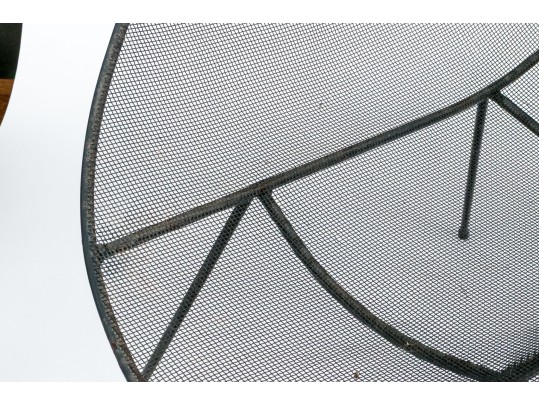 Iron Mesh And Glass End Table, Likely Sol Bloom