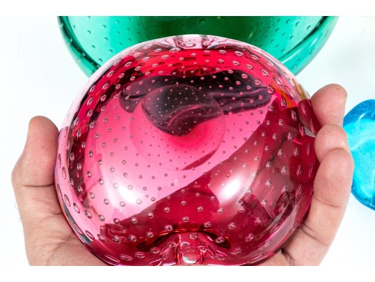 Four Mid-Century Glass Bowls