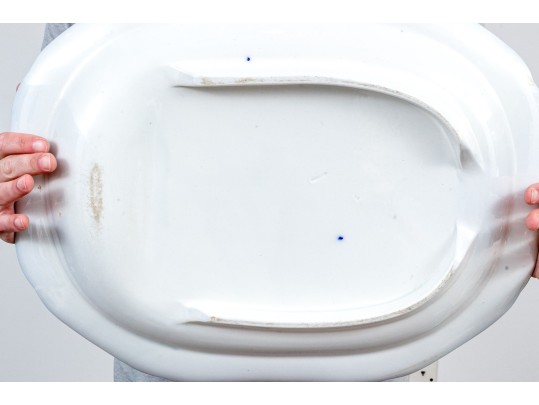 English Copeland Footed Meat Serving Platter