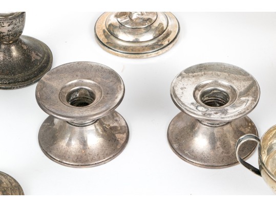 Lot Of Ten Pieces Of Sterling Weighted Silver