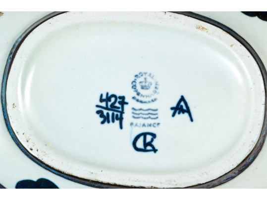 Nils Thorsson Mid-century Royal Copenhagen Painted Ceramic Moonflask Form Vase