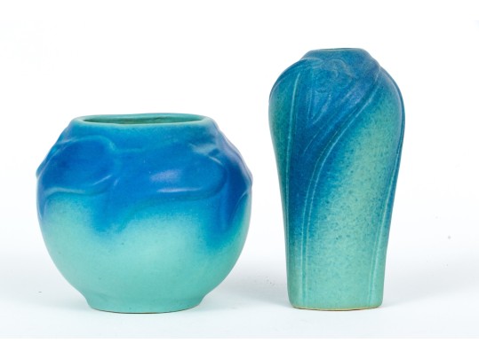 Two Van Briggle Glazed Ceramic Vases