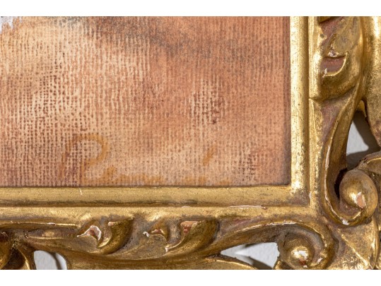 Signed Painting On Board, Portrait Bust Of A Child