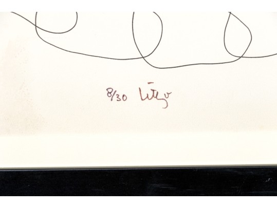 Signed Ltd Ed Lithograph, Clown Balancing A Fish, 1976