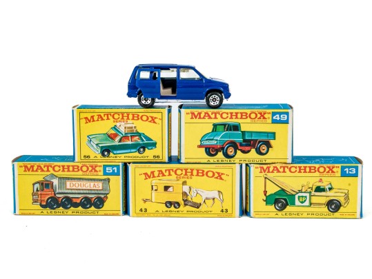 Group Of Six Matchbox Series Die Cast Vehicles