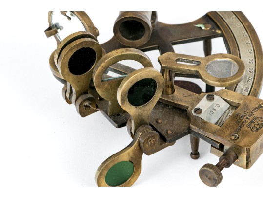 Antique Kelvin & Hughes London Brass Sextant