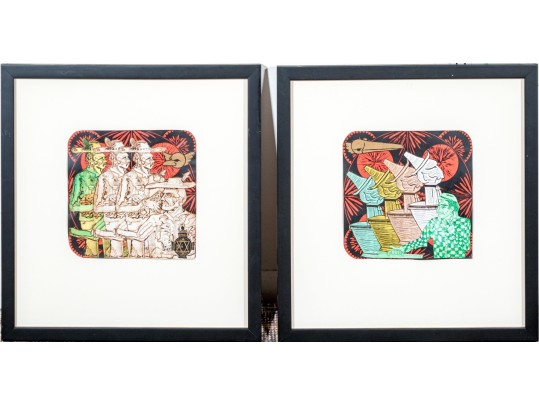 Two Mixed Media Collages