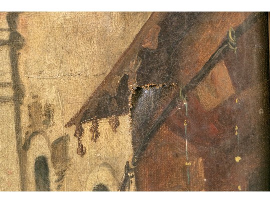 Signed Antique Orientalist Oil On Canvas