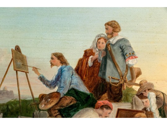 Oil On Panel After Pieter C. Dommershuizen (Dutch, 1834-1908) 