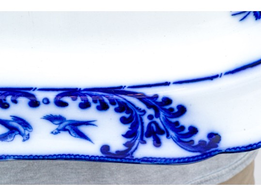 English Copeland Footed Meat Serving Platter