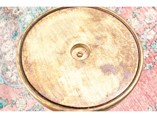 Large And Well Cast Brass And Silvered Altar Crucifix