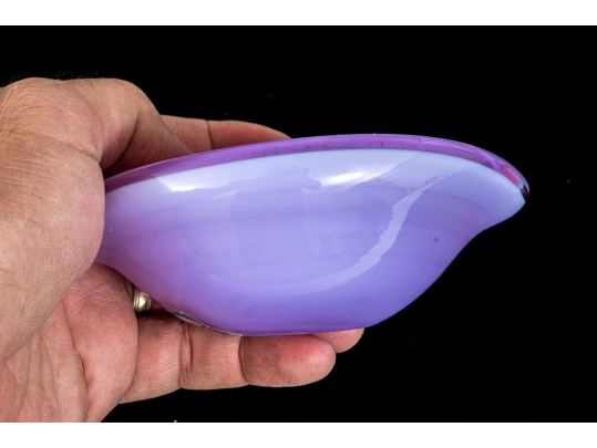 Four Mid-Century Cased Glass Bowls And Ashtrays