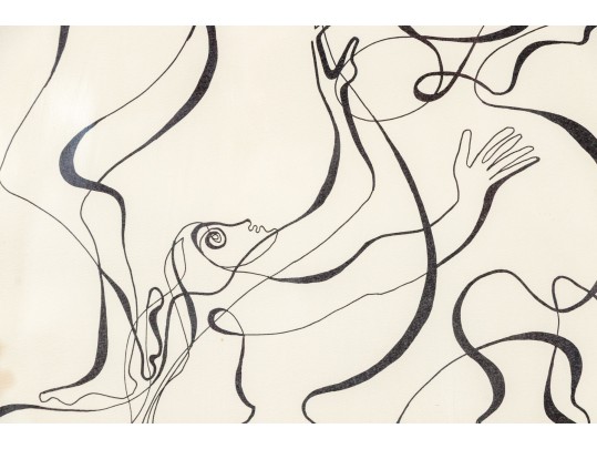 Signed Ltd Ed Lithograph, Women With Dragon, 1976