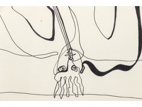 Signed Ltd Ed Lithograph, Man With Tiny Elephant, 1976