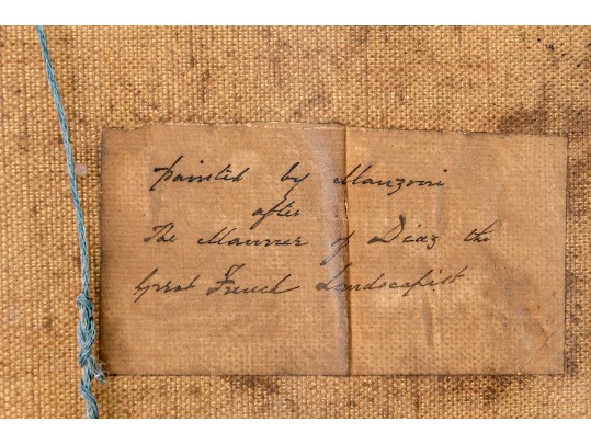 Antique Oil On Canvas, Manzoni In The Manner Of Diaz