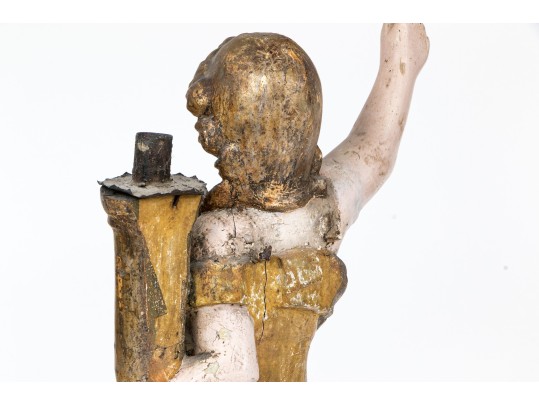 Pair Of Antique Italian Angel Candlesticks