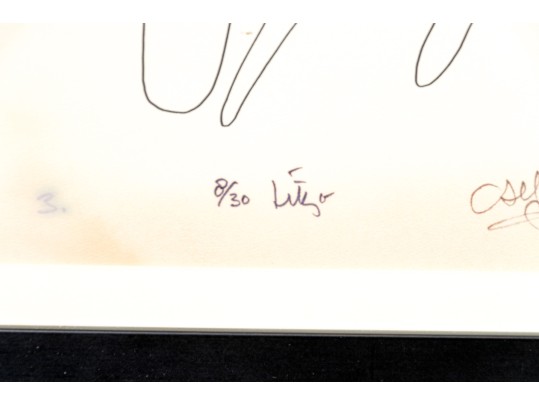 Signed Ltd Ed Lithograph, Figure Of A Man, 1976