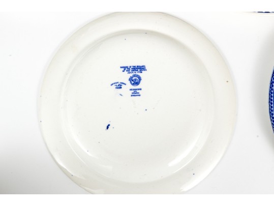 Seven English Transferware Ceramic Plates Including Wedgwood And Adams