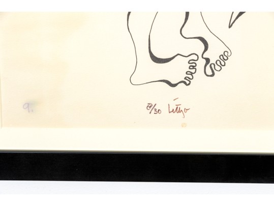 Signed Ltd Ed Lithograph, Women With Dragon, 1976