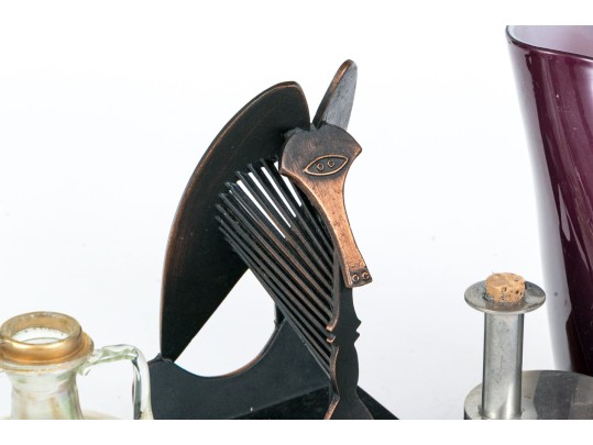 Group Of Six Assorted Media Sculptures