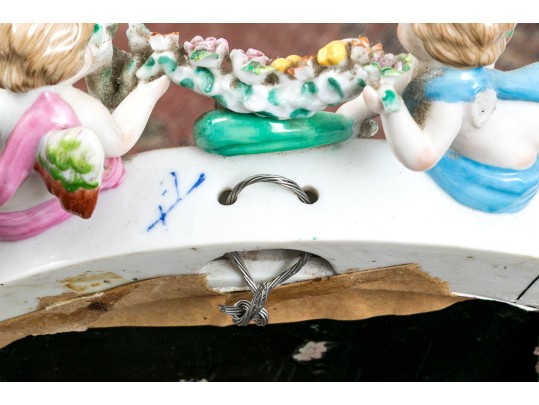 Pair Of German Porcelain Framed Mirrors