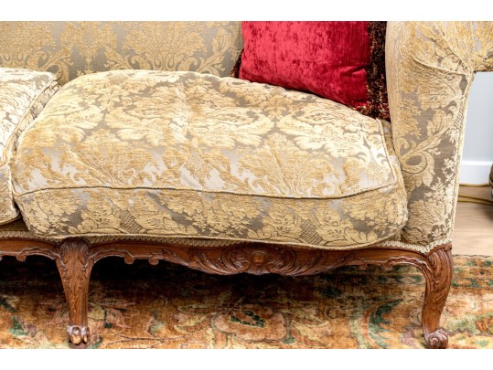 Antique Down Filled Louis XV Style Long Sofa