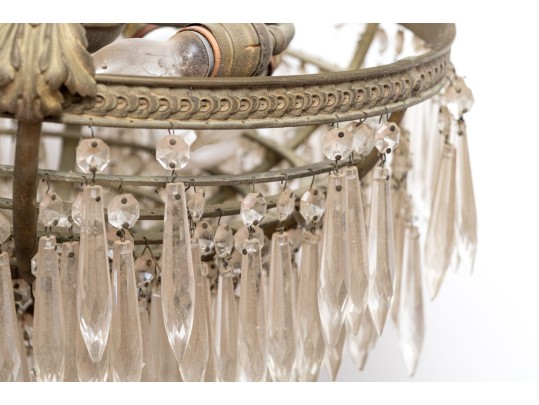 Antique French Chandelier With Prisms