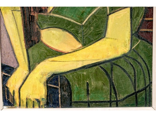 Oil On Canvas, Cubist Portrait Of A Woman