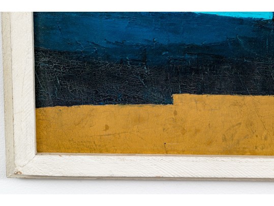 J. Lincoln Signed Acrylic On Board, Abstract, 1958