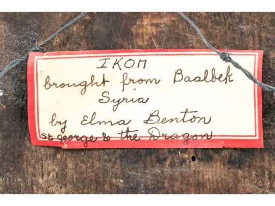 Orthodox Painted Icon Of St. George Slaying A Dragon