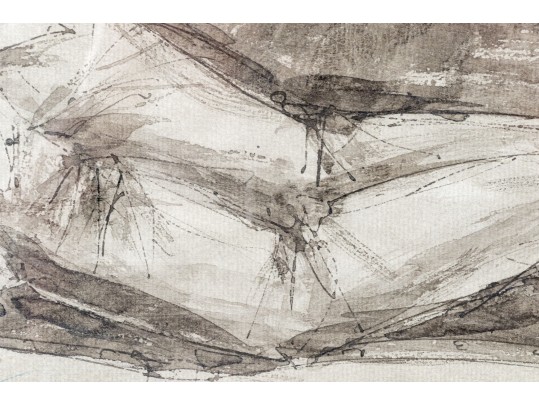 Signed Watercolor Of Reclining Woman