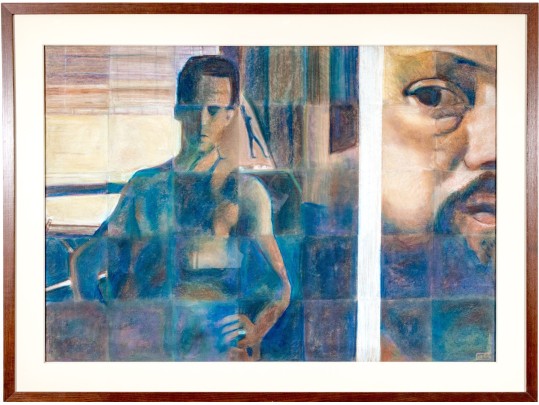 Signed Pastel On Paper, Two Figures