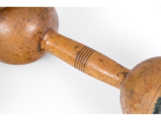 Pair Of Hand Carved Juggling Pins, Ca. 1920