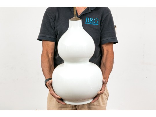 Oversized Double Gourd Form Table Lamp