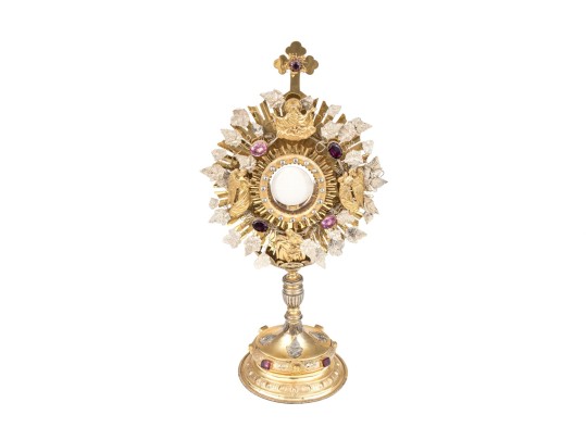 Lavishly Decorated Brass Catholic Monstrance