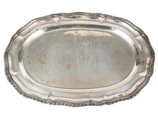 Sterling Silver Oval Platter, 46.535 Ozt.