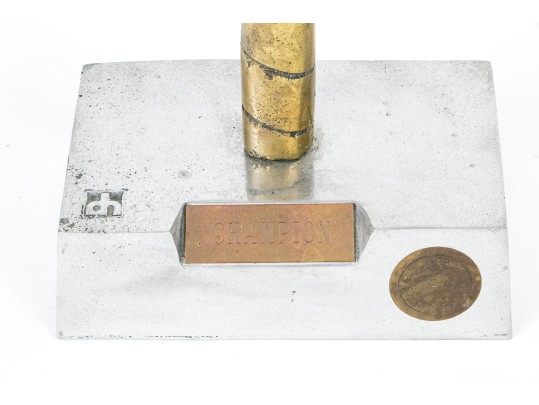 Izod International Brass And Steel Tennis Champion Trophy