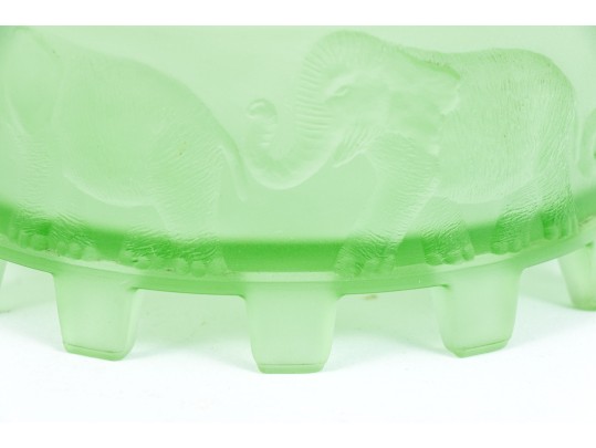 Vintage Lidded Uranium Glass Box