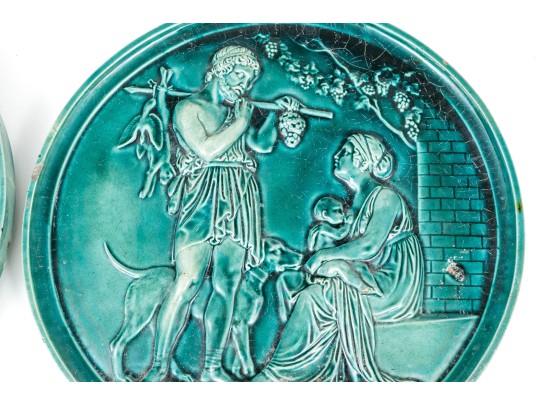 Pair Of Neoclassical Ceramic Plaques, Likely Scottish Dunmore
