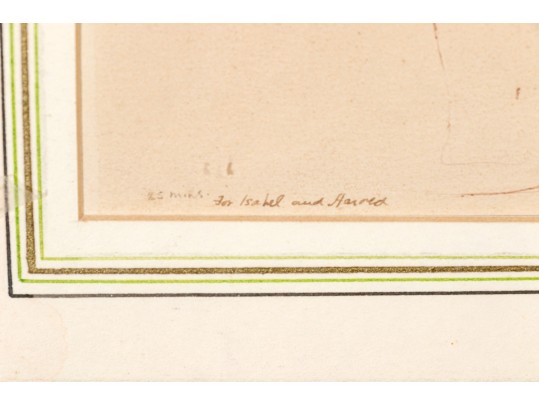 Victoria Hutson Huntley (American [NY], 1900-1971) Ink On Paper Figure Study, 1939