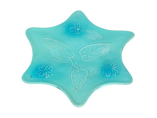 Van Briggle Hand-decorated Star Form Ceramic Plate