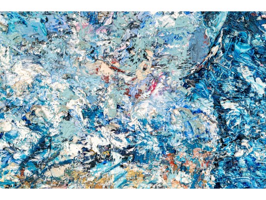 Signed Mitchell Abstract Modern Oil On Canvas, 1962